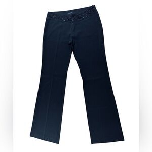 Forever 21 Black Trousers with Elegant Lace Embellished Detail